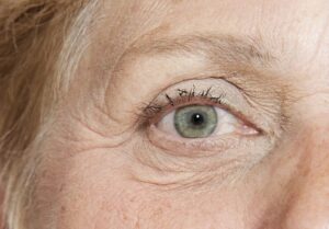 old wrinkled face close up