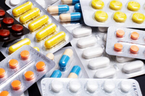 Multicolored,Pills,,Pharmaceuticals,,Antibiotics,,Medicines.,Close-up,Of,Colorful,Antibacterial,Tablets.