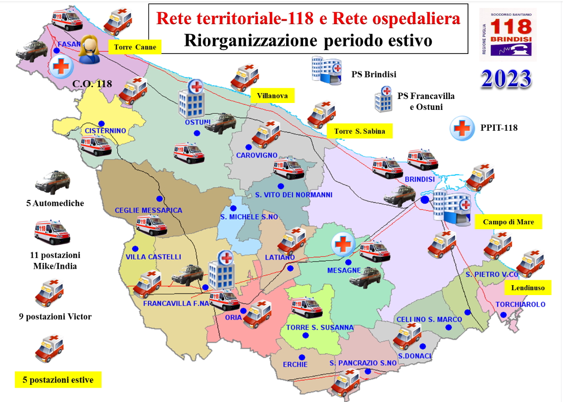 Rete emergenza-urgenza Estate 2023