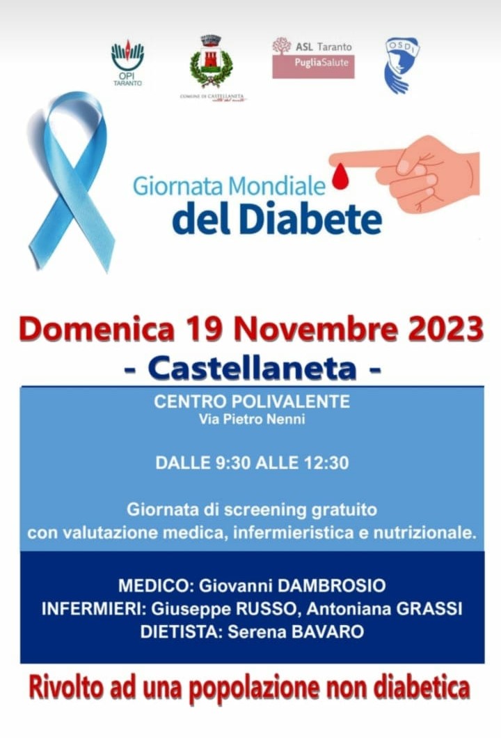 CoS 123 Castellaneta Giornata Diabete 17 11 2023
